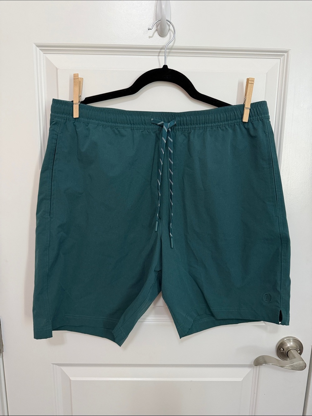 Lands' End Men's Large Swim Trunks with Liner Teal